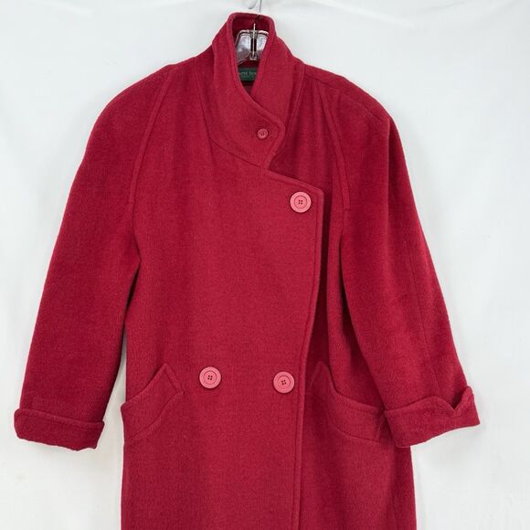 Harvé Benard Vintage Style Red Wool Coat Double Breasted Women’s XL USA - Picture 4 of 16